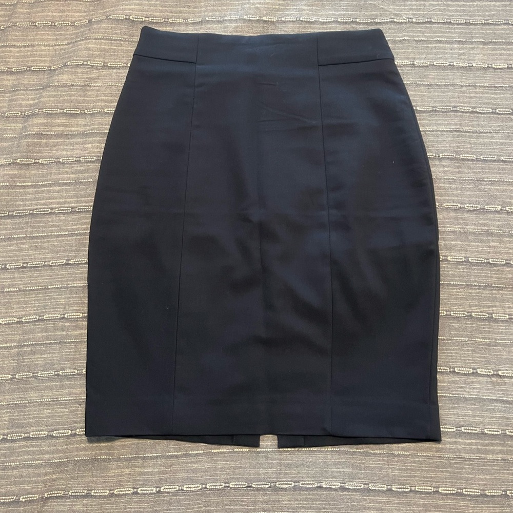 Navy Professional Pencil Skirt